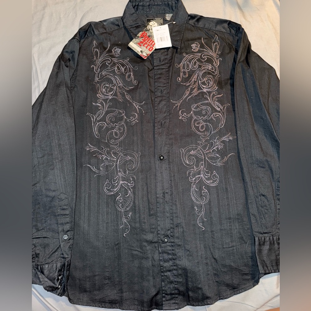 Men's Black Embroidered Jacket